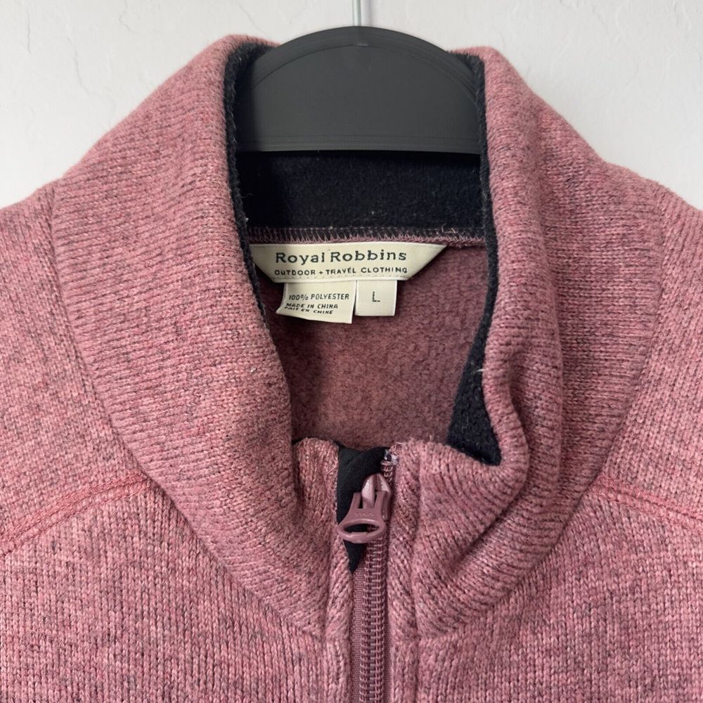 Royal Robbins Large Dusty Rose Pink Full Zip Fleece Sweater‎ Jacket - Picture 3 of 9